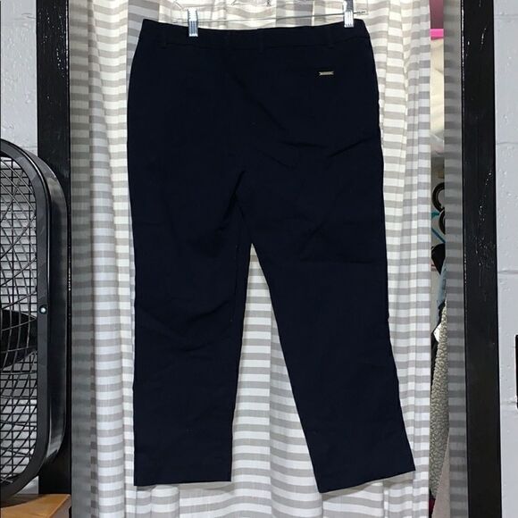 Anne Klein Navy Work Pants Ankle Length - Picture 2 of 5